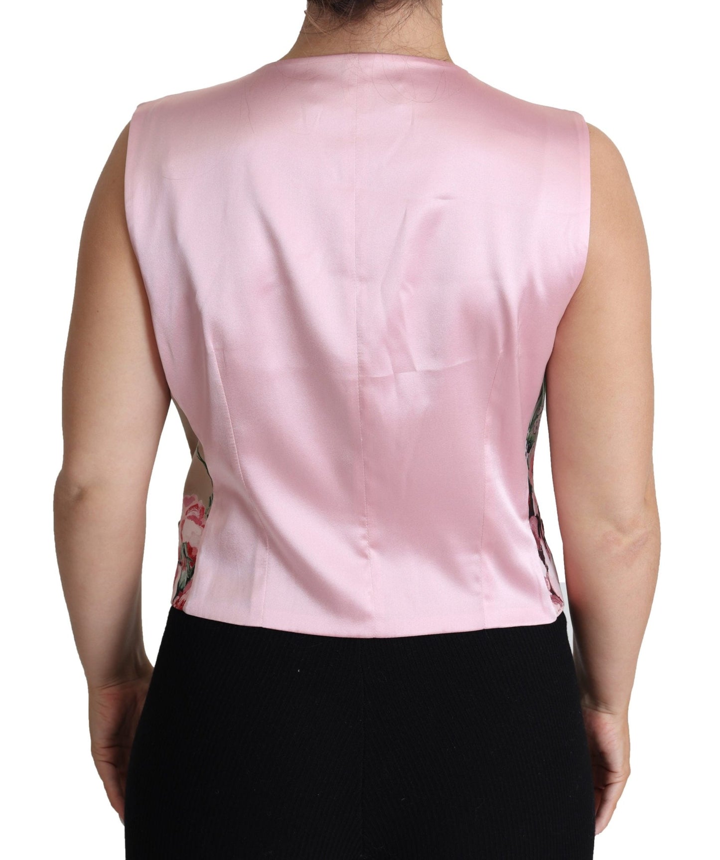 Beige Floral Print Polyester Top Vest - coffeewithmee2Dolce & GabbanaP3859S