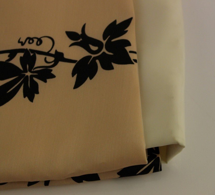 Beige Floral Print Silk Mini Skirt - coffeewithmee2Caterina GattaP1074S