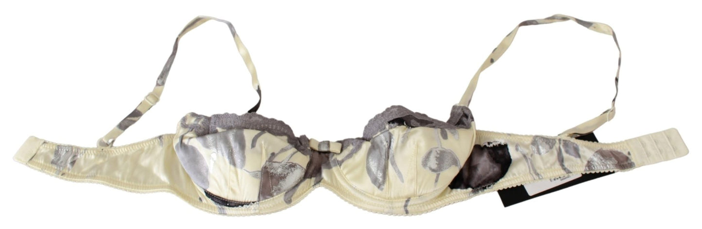 Beige Gray Lace Balconcino Bra Underwear - coffeewithmee2Ermanno ScervinoP3183S