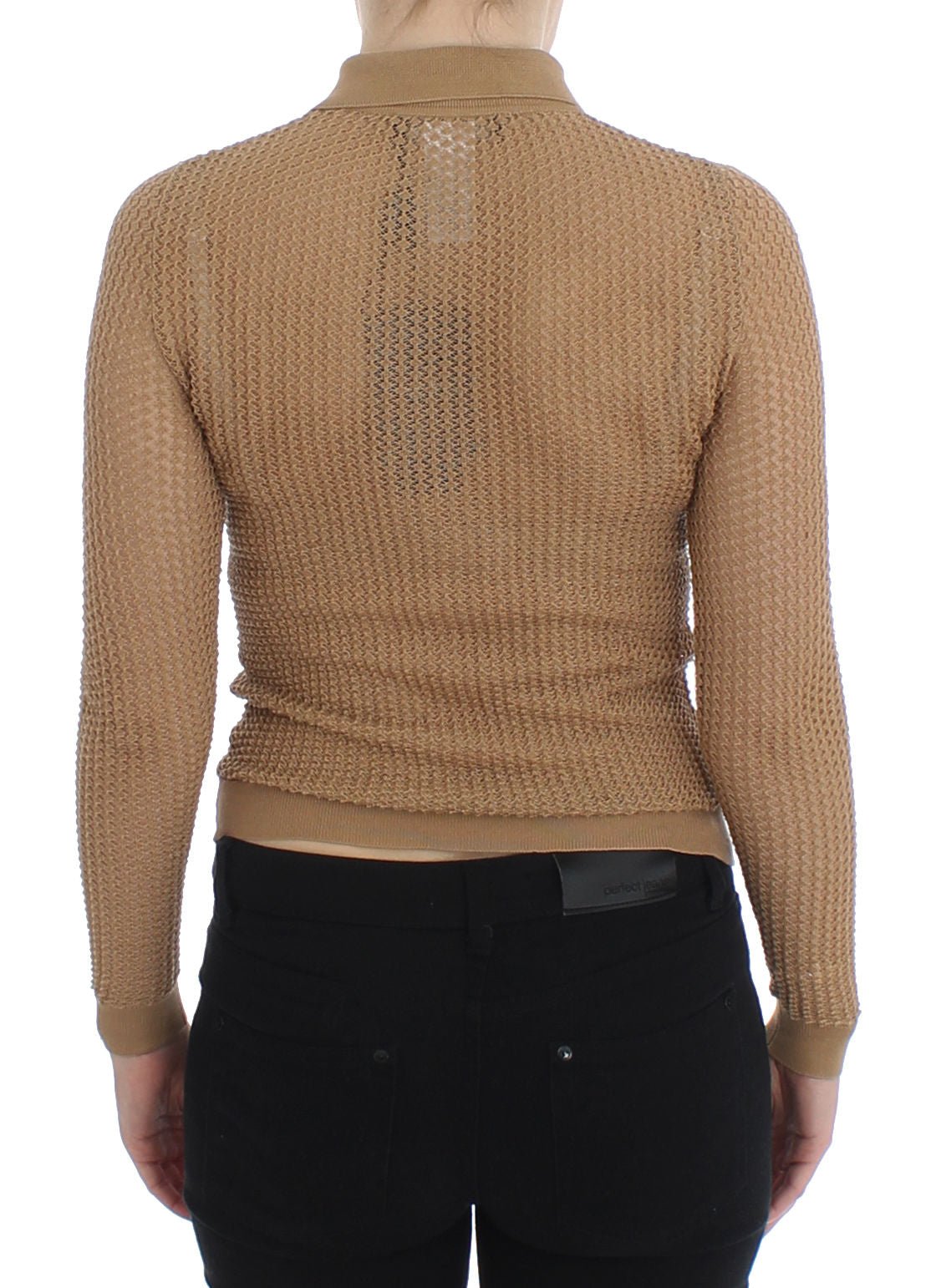 Beige Knitted Cotton Polo Cardigan Sweater - coffeewithmee2Dolce & GabbanaP0790S