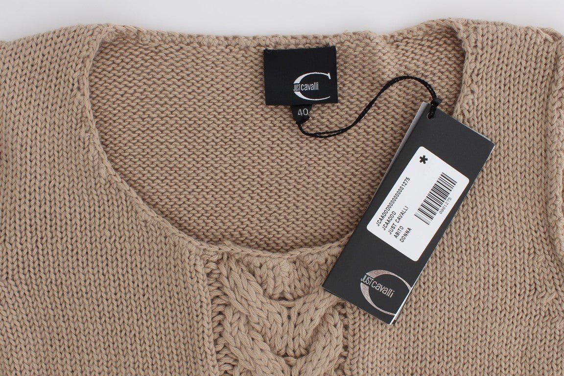 Beige knitted wool sweater - coffeewithmee2CavalliP0548S