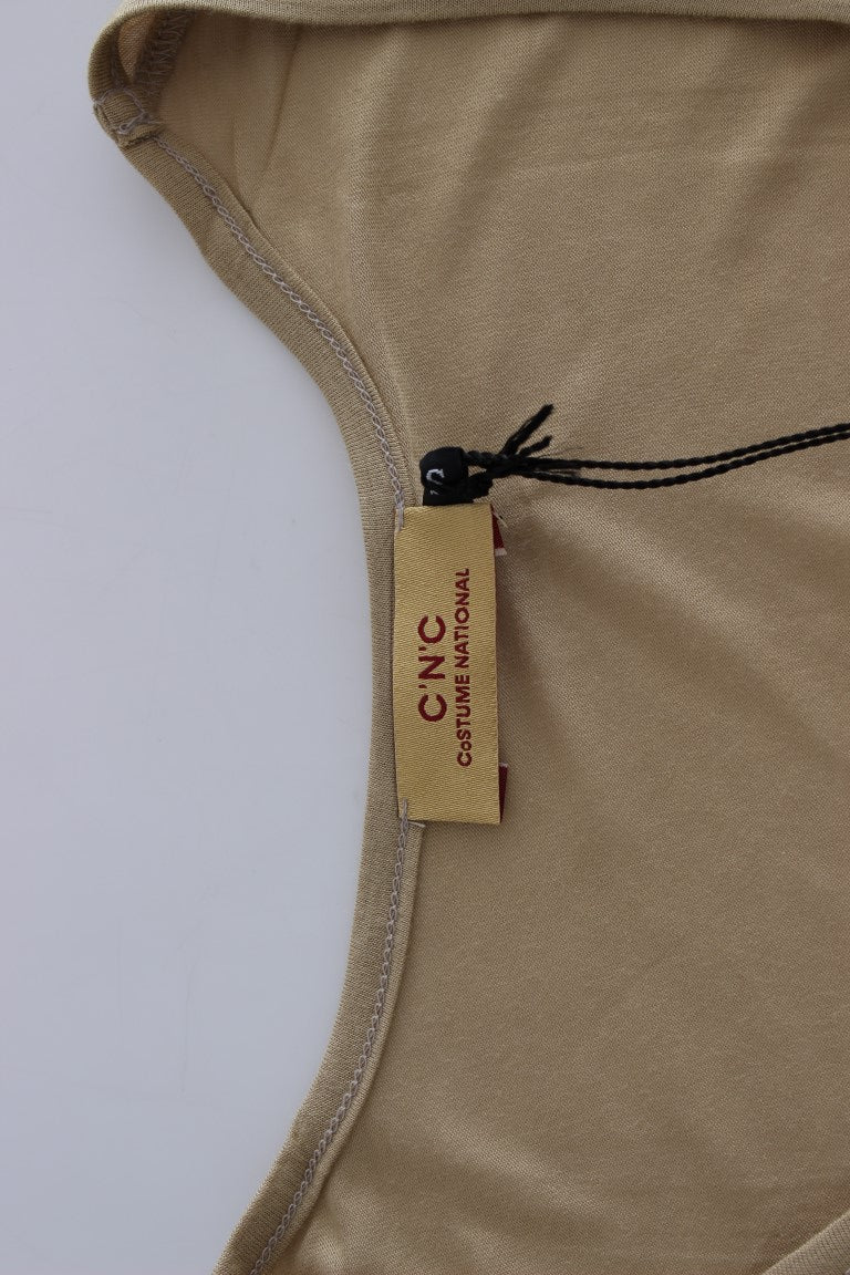 Beige motive print t-shirt - coffeewithmee2Costume NationalP0686S
