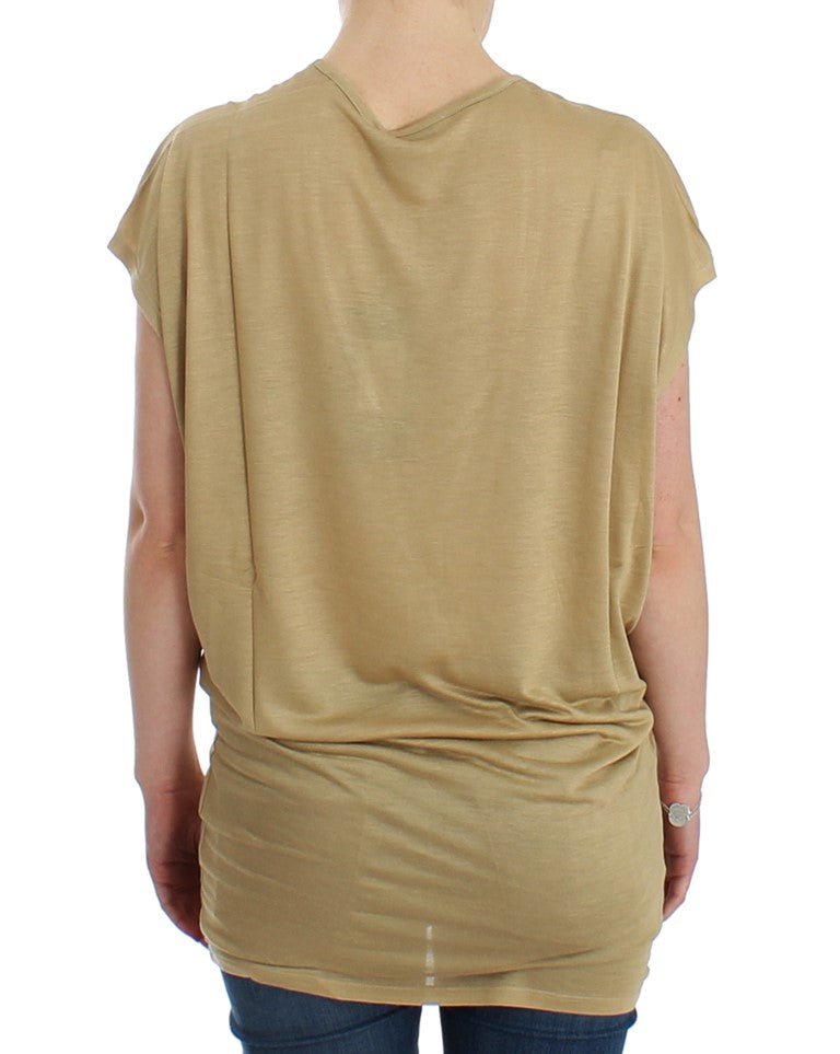 Beige motive print t-shirt - coffeewithmee2Costume NationalP0686S