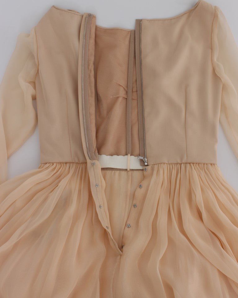 Beige Silk Ball Gown Full Length Dress - coffeewithmee2Dolce & GabbanaP1034S