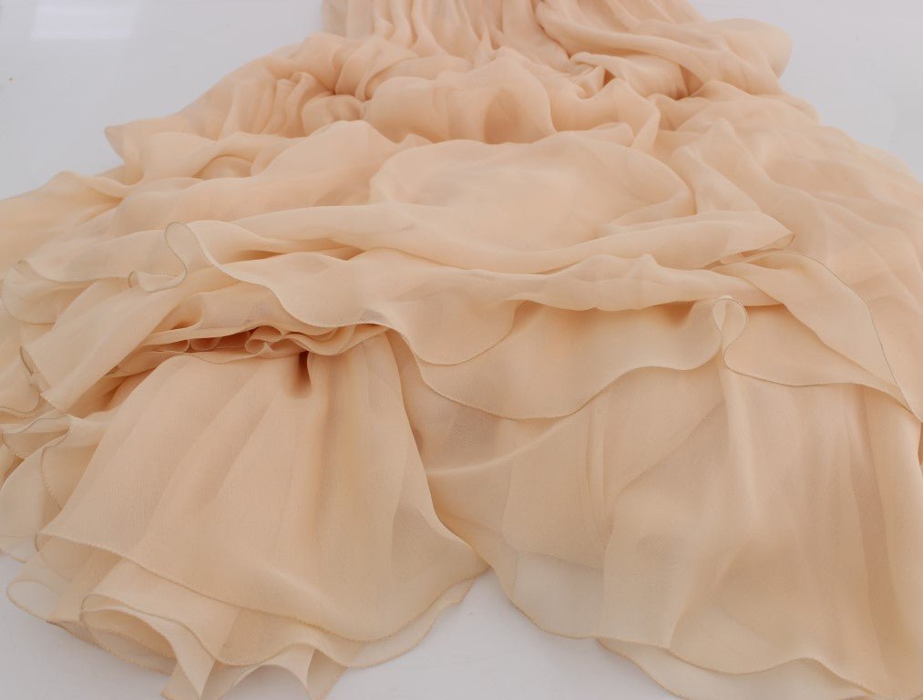 Beige Silk Ball Gown Full Length Dress - coffeewithmee2Dolce & GabbanaP1034S