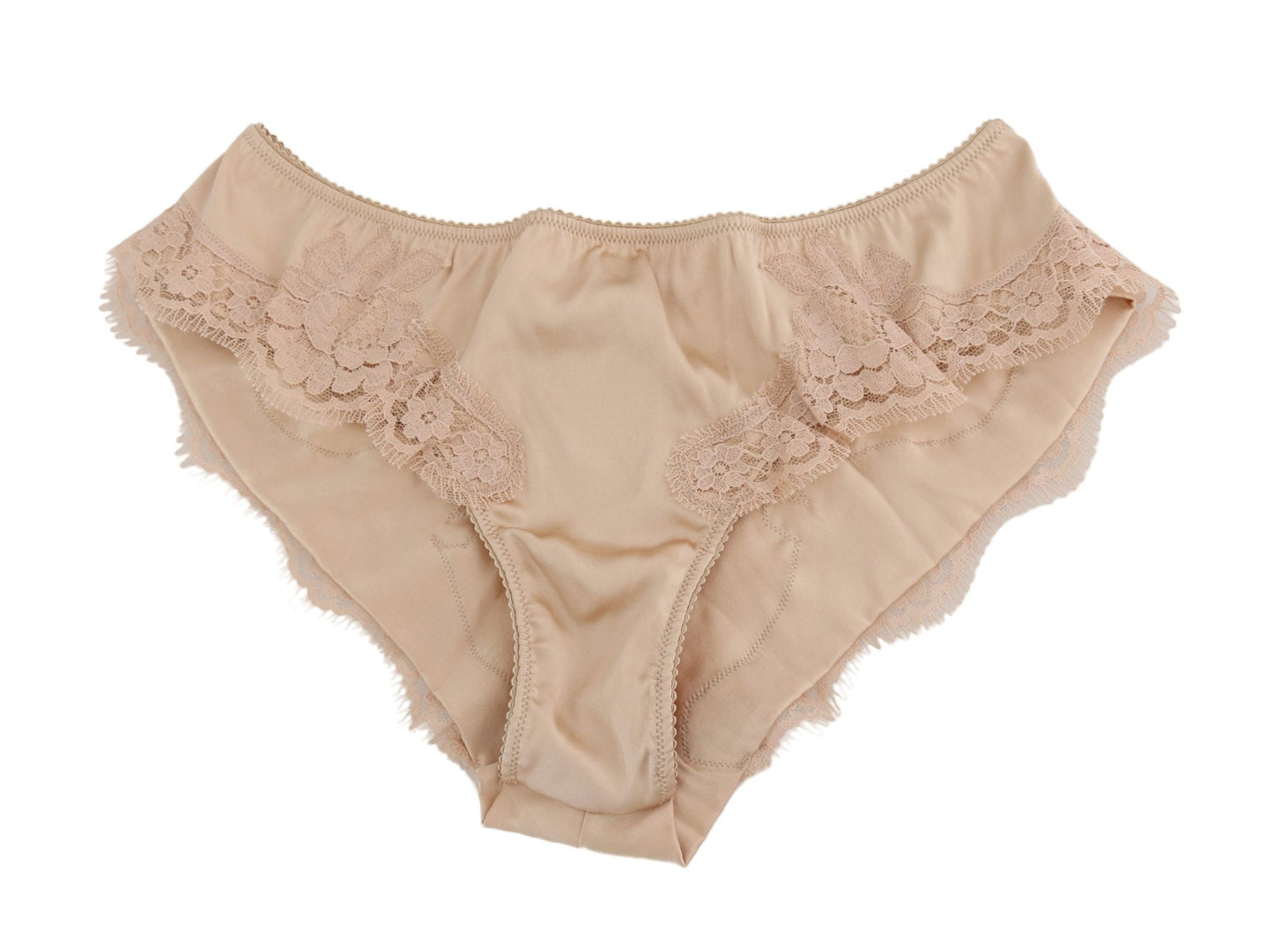 Beige Silk Floral Stretch Underwear - coffeewithmee2Dolce & GabbanaP1594S