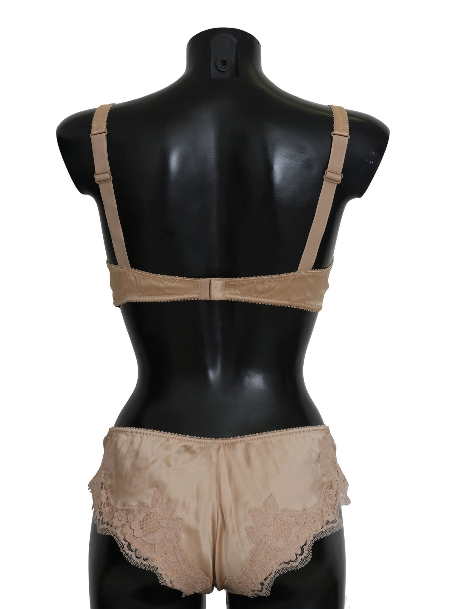 Beige Silk Floral Stretch Underwear - coffeewithmee2Dolce & GabbanaP1594S