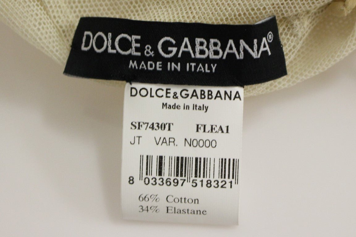Beige Sleeveless Cotton Top Tank Blouse - coffeewithmee2Dolce & GabbanaP1263S