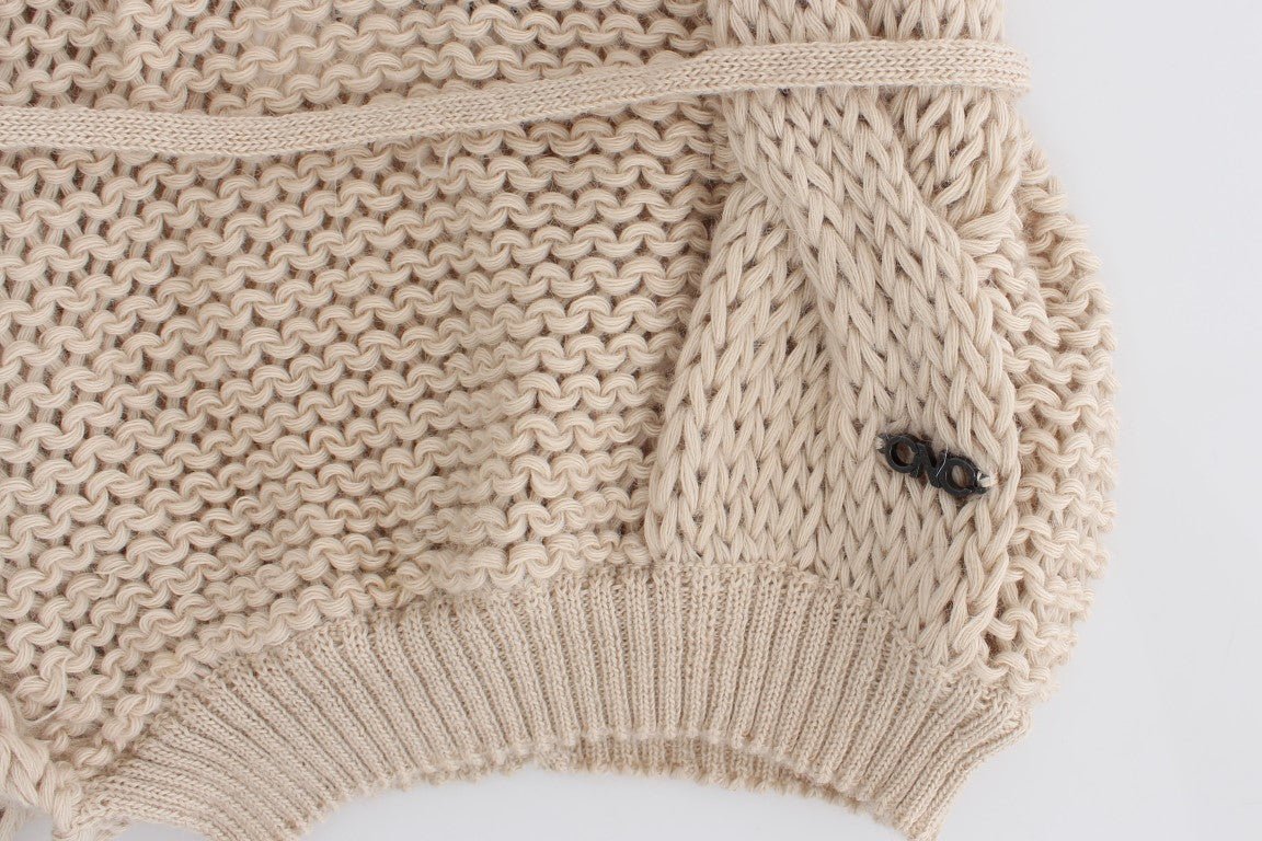 Beige sleeveless knitted cardigan - coffeewithmee2Costume NationalP0695S