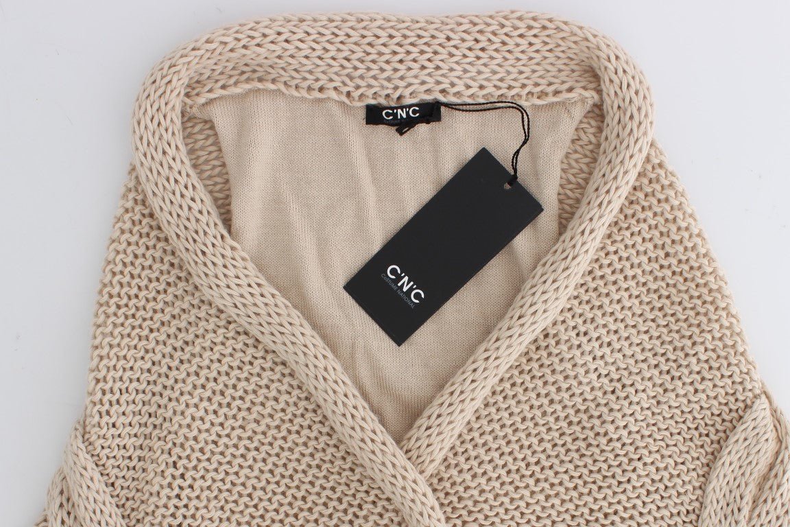 Beige sleeveless knitted cardigan - coffeewithmee2Costume NationalP0695S