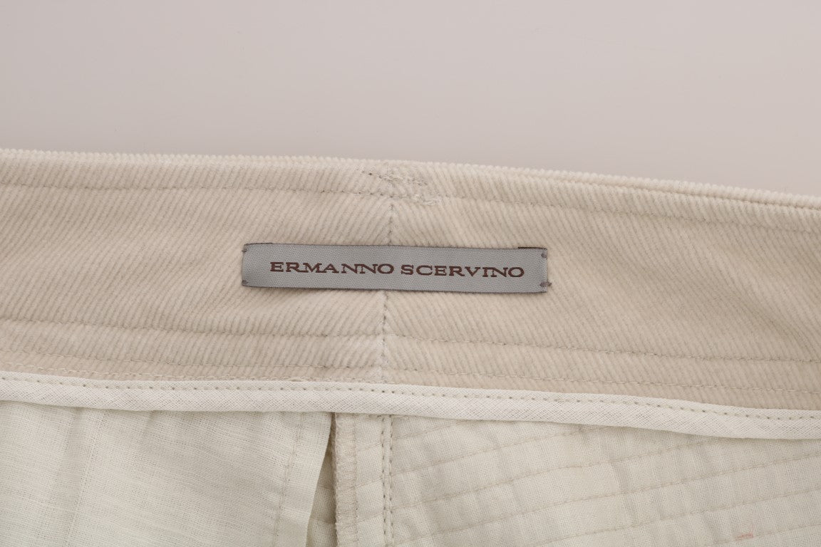 Beige Slim Jeans Corduroy Skinny Pants - coffeewithmee2Ermanno ScervinoP2169S