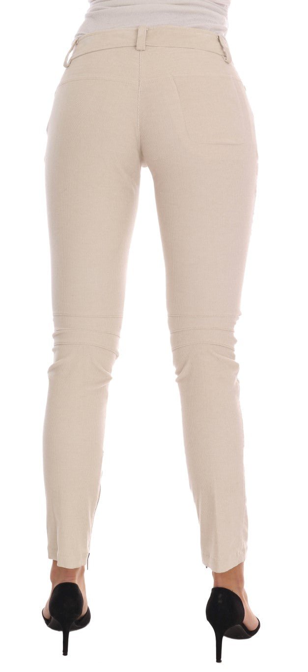 Beige Slim Jeans Corduroy Skinny Pants - coffeewithmee2Ermanno ScervinoP2169S