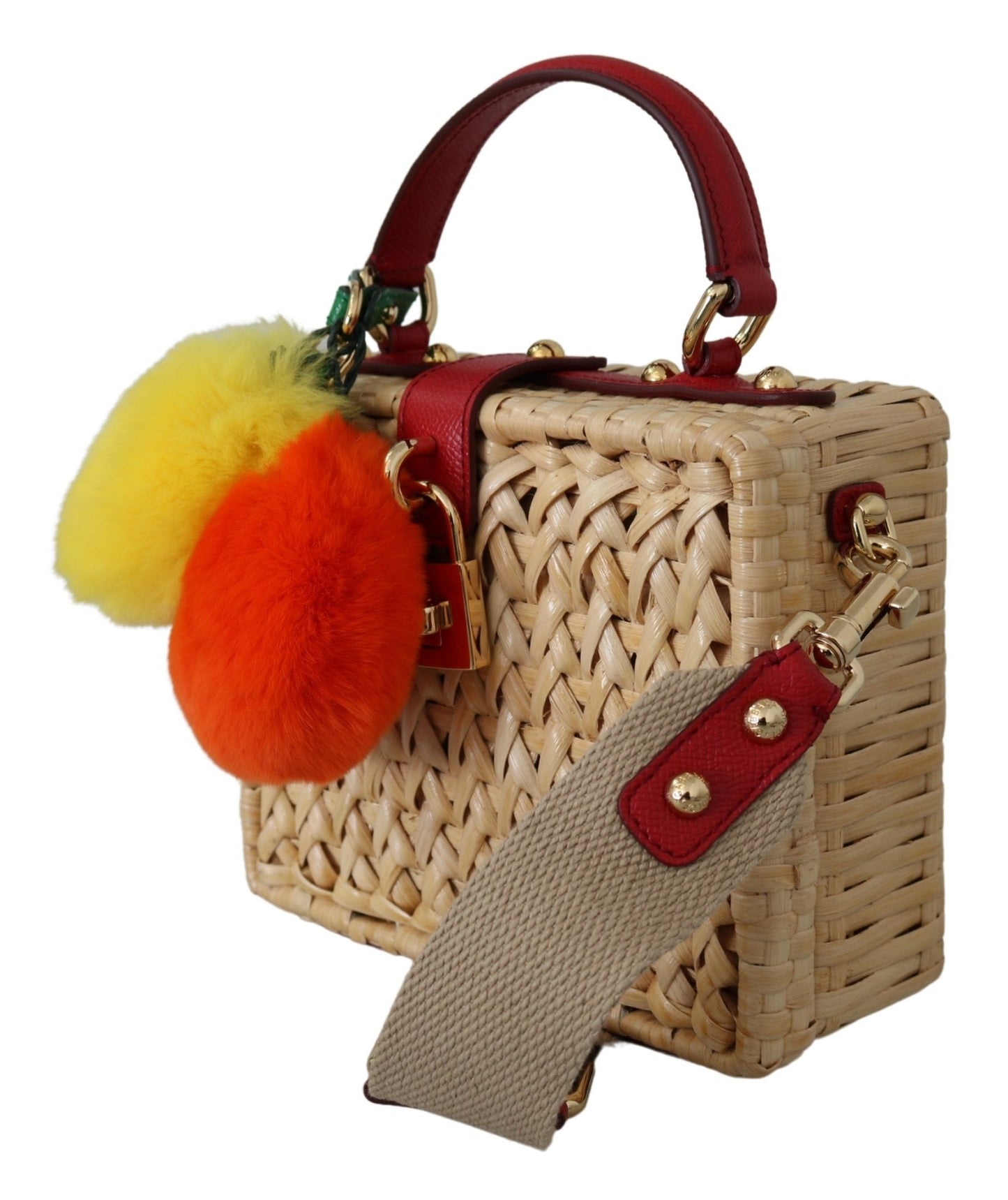 Beige Straw Leather Box Hand Shoulder Borse Purse Bag - coffeewithmee2Dolce & GabbanaP0266S