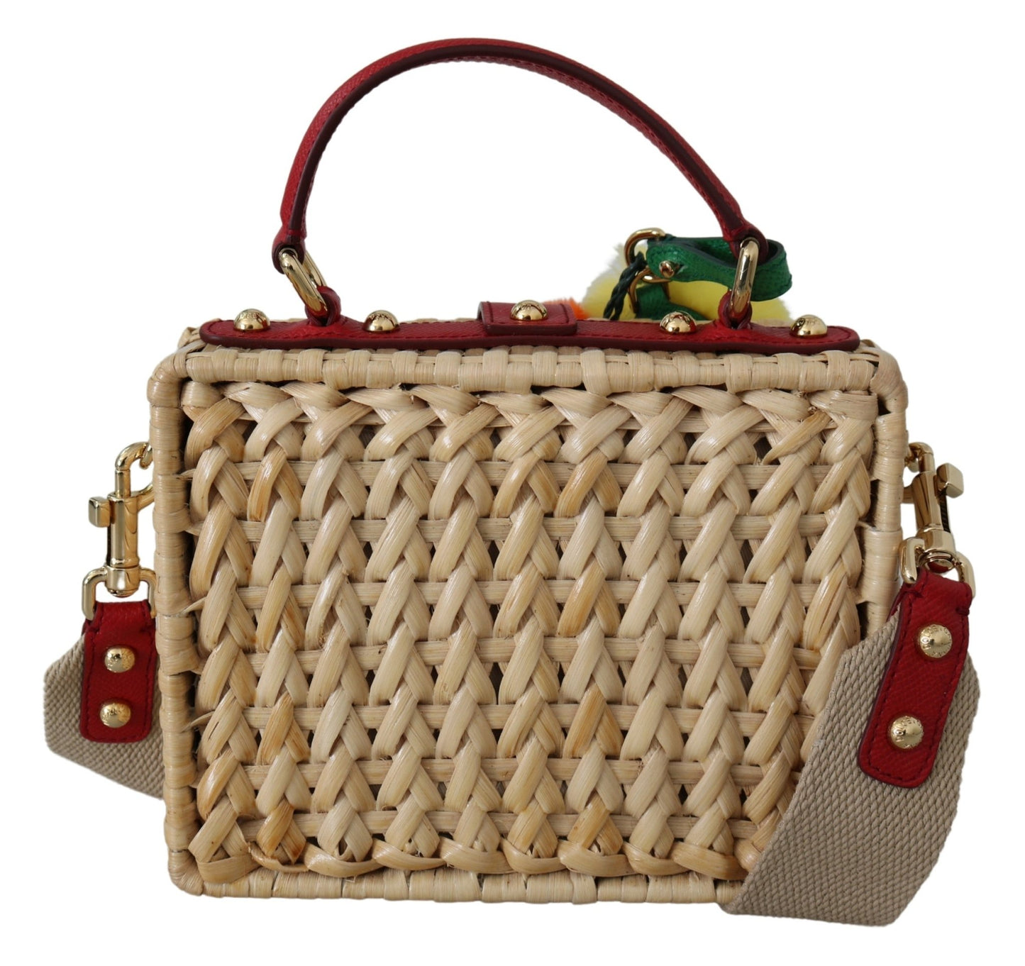 Beige Straw Leather Box Hand Shoulder Borse Purse Bag - coffeewithmee2Dolce & GabbanaP0266S