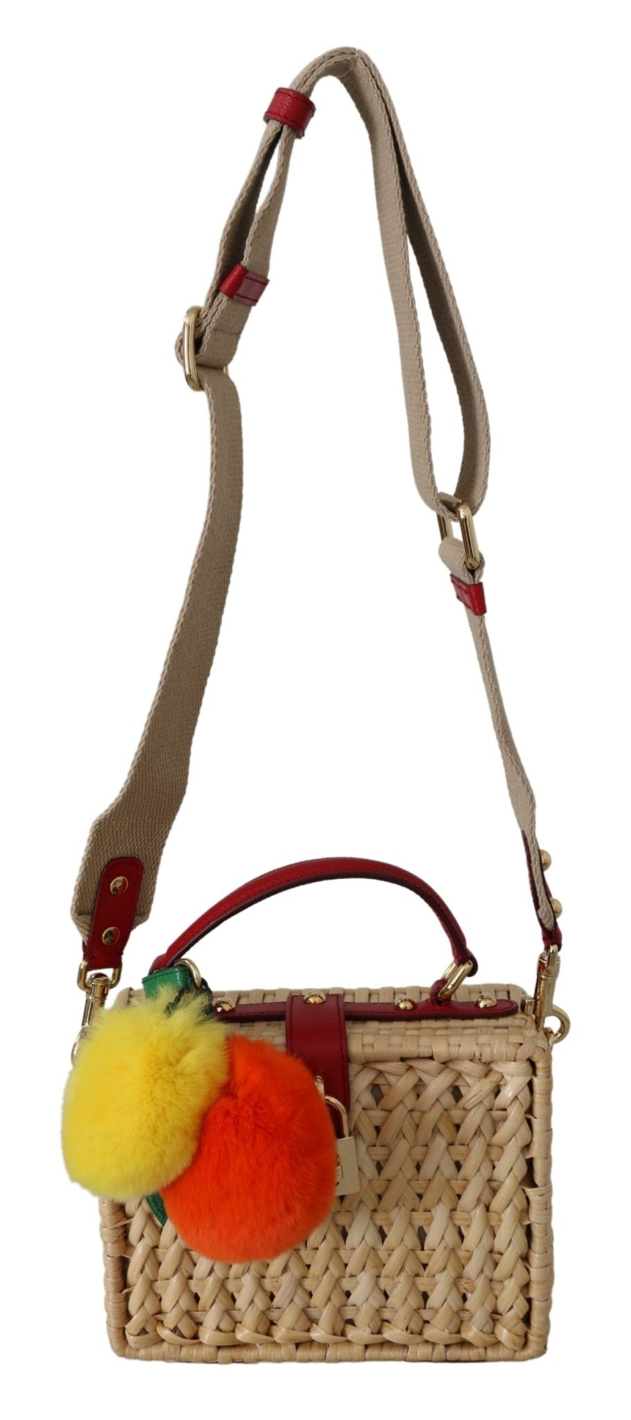 Beige Straw Leather Box Hand Shoulder Borse Purse Bag - coffeewithmee2Dolce & GabbanaP0266S