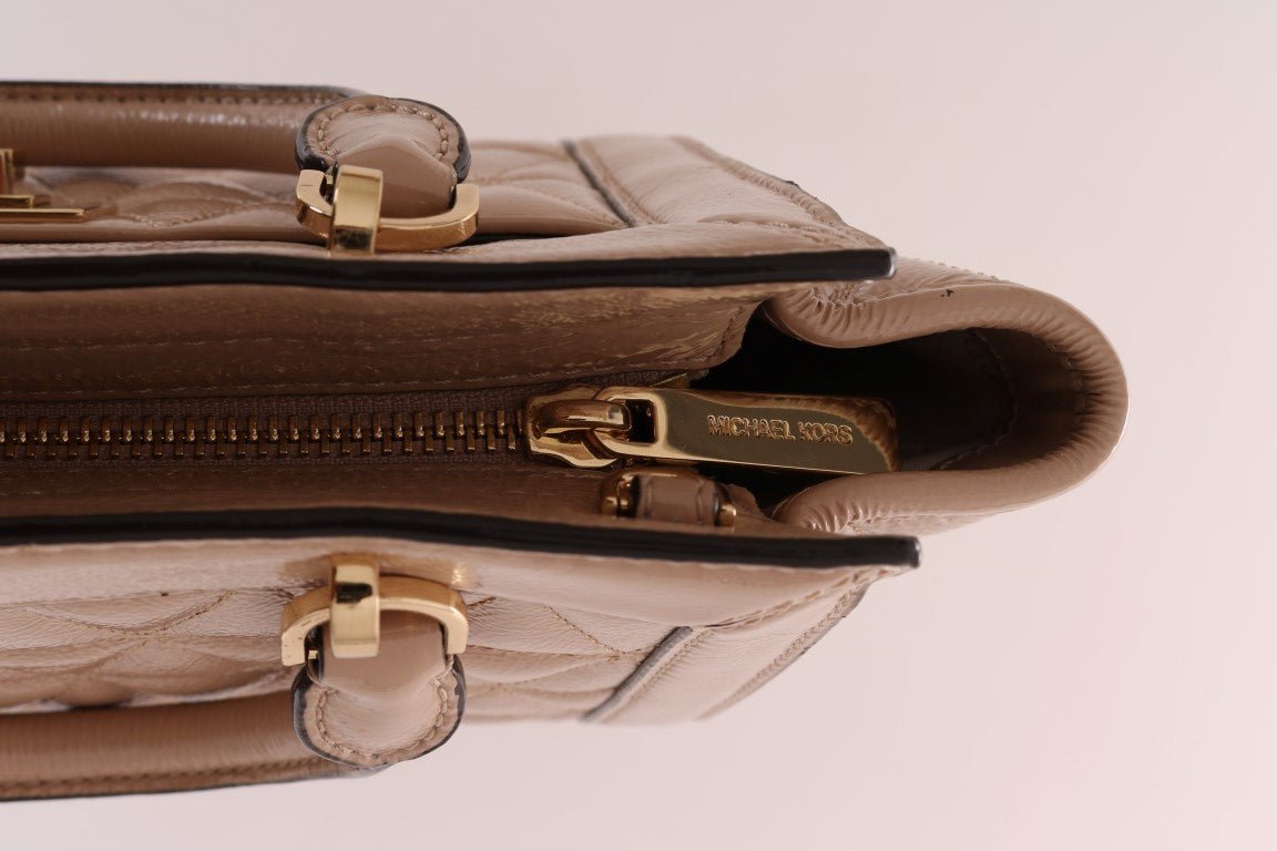 Beige VIVIANNE Patent Messenger Bag - coffeewithmee2Michael KorsP0049S