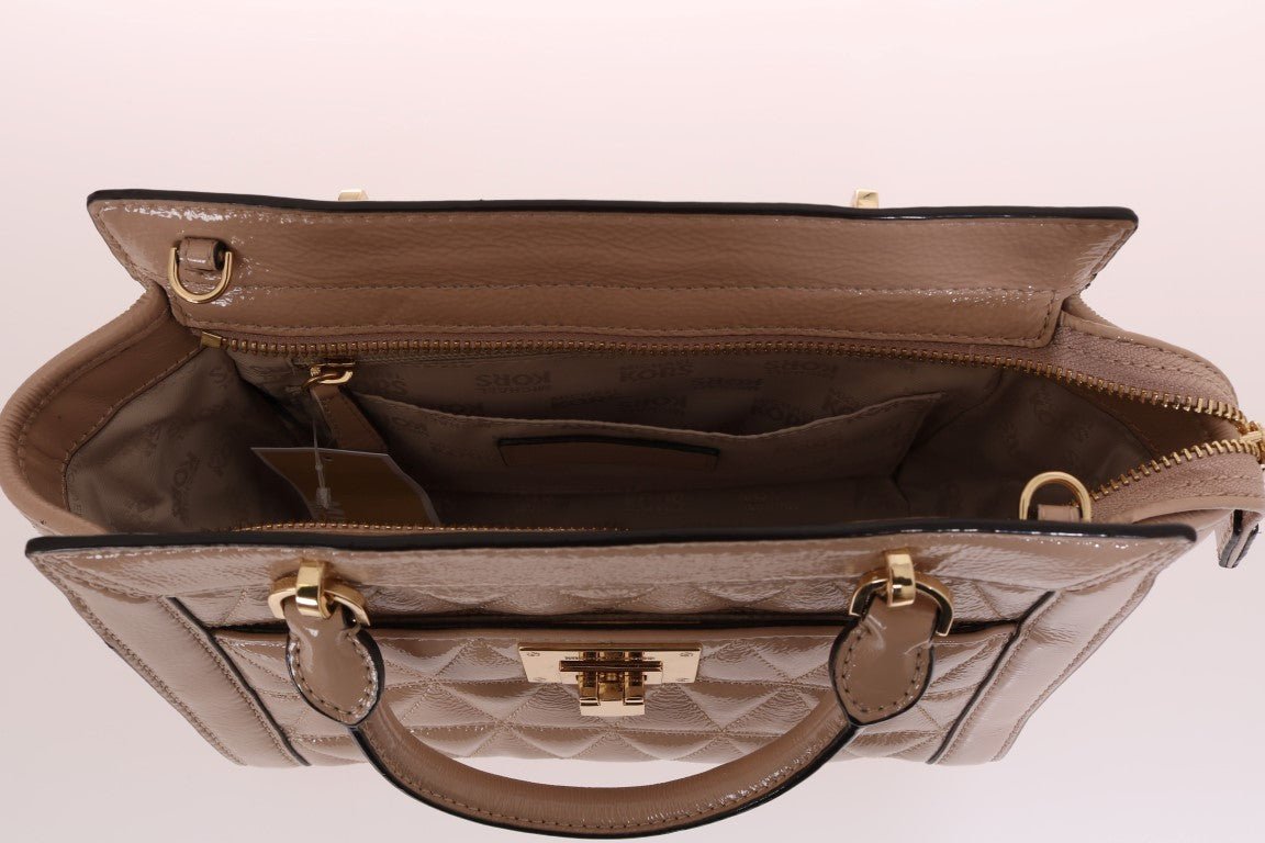 Beige VIVIANNE Patent Messenger Bag - coffeewithmee2Michael KorsP0049S