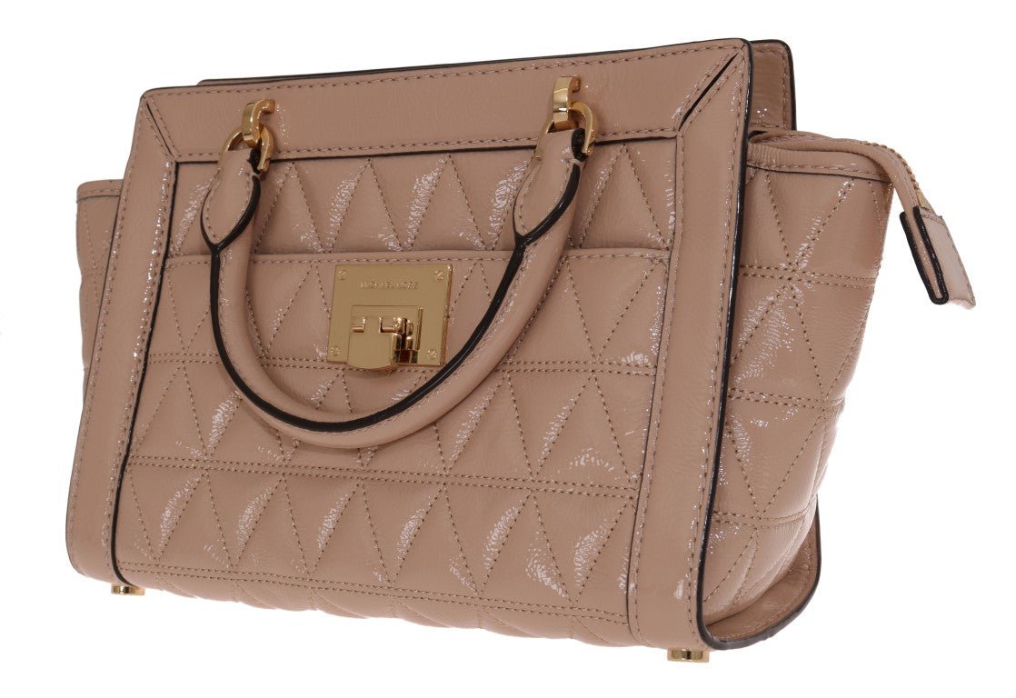 Beige VIVIANNE Patent Messenger Bag - coffeewithmee2Michael KorsP0049S