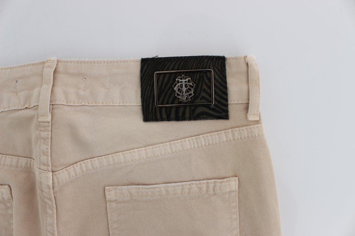 Beige Wash Slim Fit Cotton Stretch Jeans - coffeewithmee2CavalliP0894S