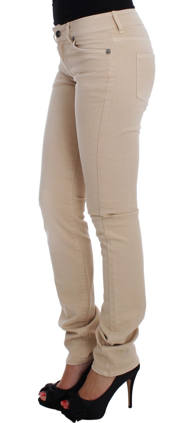 Beige Wash Slim Fit Cotton Stretch Jeans - coffeewithmee2CavalliP0894S
