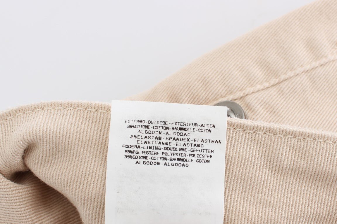 Beige Wash Slim Fit Cotton Stretch Jeans - coffeewithmee2CavalliP0894S