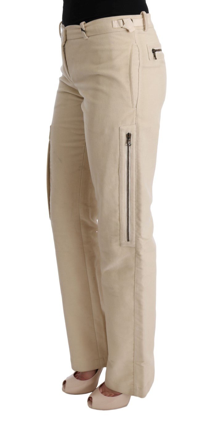 Beige Wool Cropped Regular Fit Pants - coffeewithmee2Ermanno ScervinoP1952S