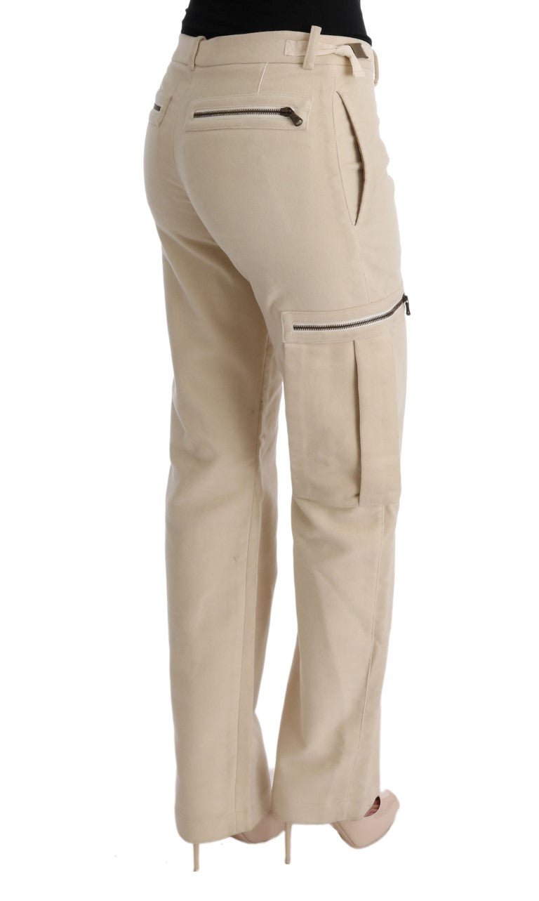 Beige Wool Cropped Regular Fit Pants - coffeewithmee2Ermanno ScervinoP1952S