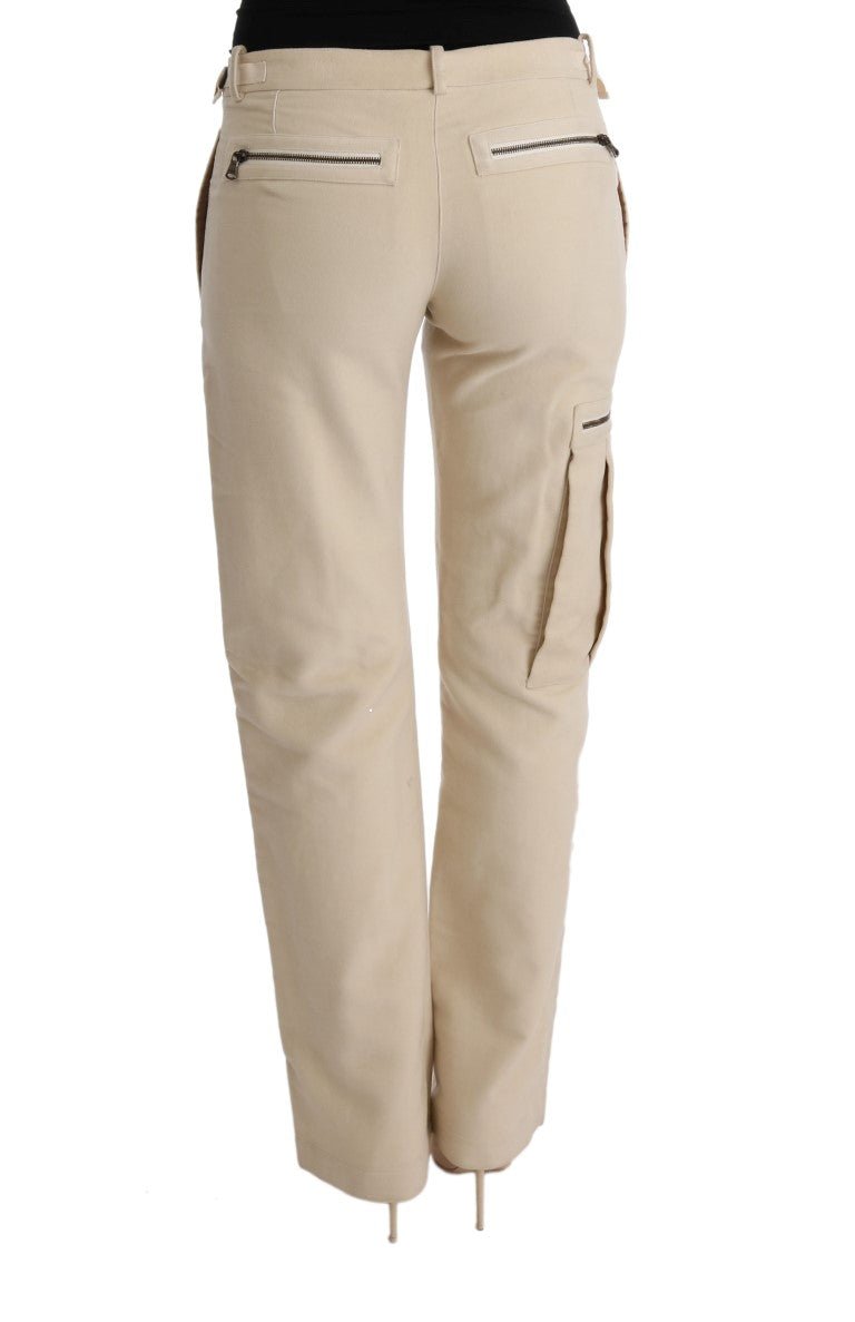Beige Wool Cropped Regular Fit Pants - coffeewithmee2Ermanno ScervinoP1952S
