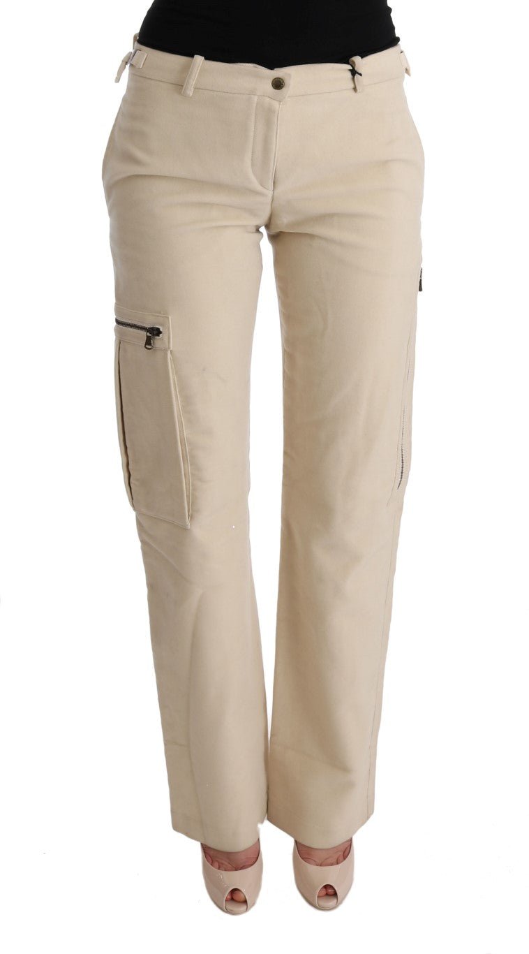 Beige Wool Cropped Regular Fit Pants - coffeewithmee2Ermanno ScervinoP1952S