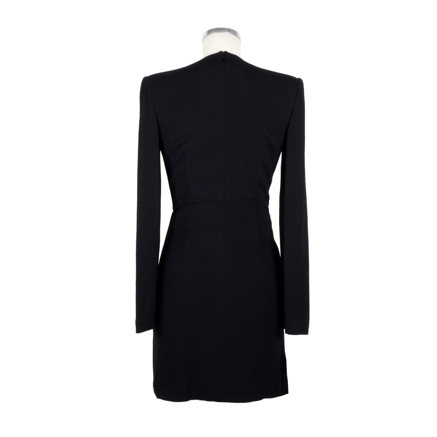 Black Alfreda Viscose V-neck Dress - coffeewithmee2PINKOP4056S