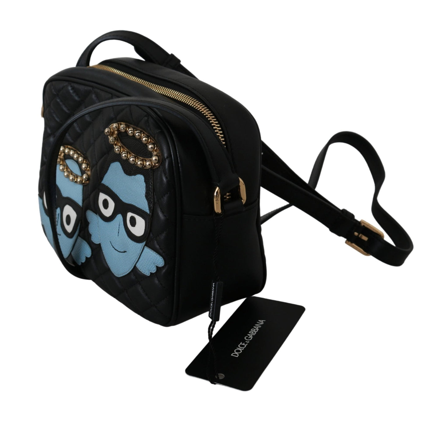Black Angel Men Patch Crossbody Borse GLAM Leather Bag - coffeewithmee2Dolce & GabbanaP0094S