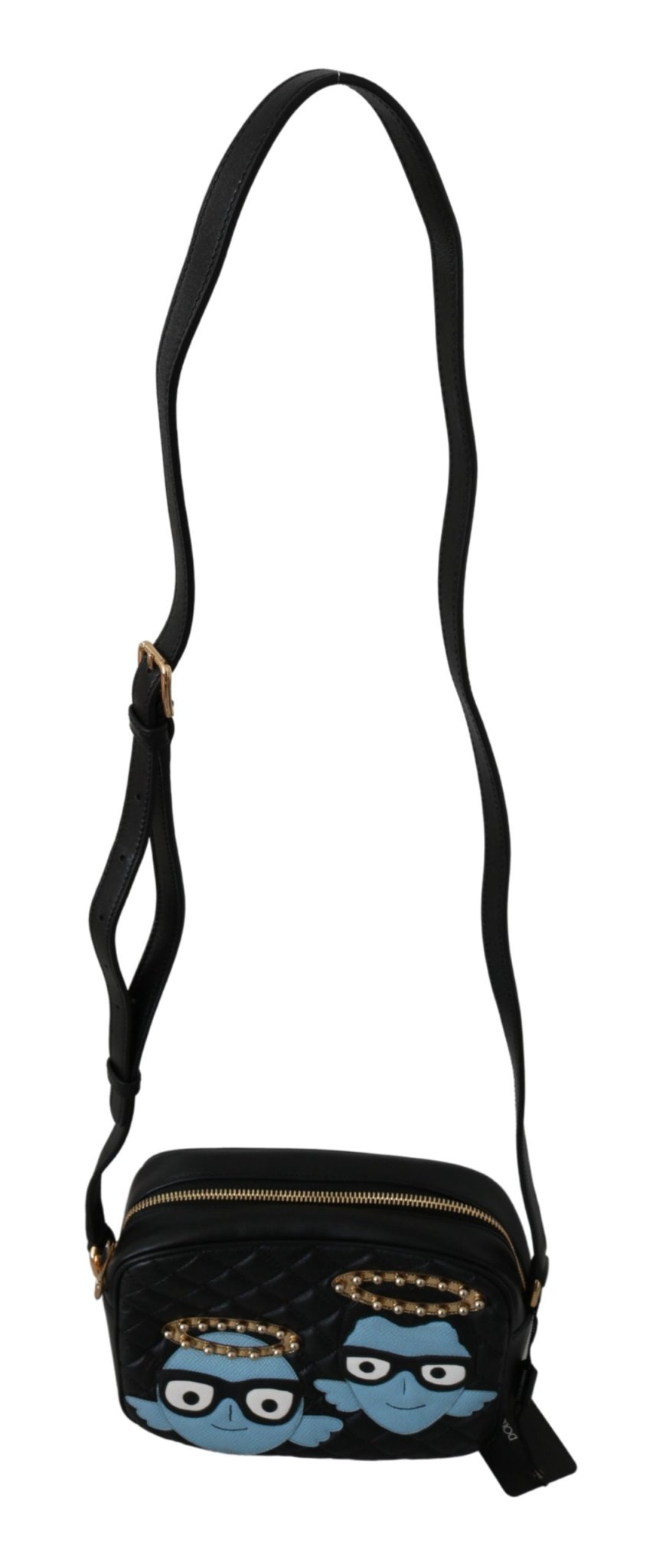 Black Angel Men Patch Crossbody Borse GLAM Leather Bag - coffeewithmee2Dolce & GabbanaP0094S