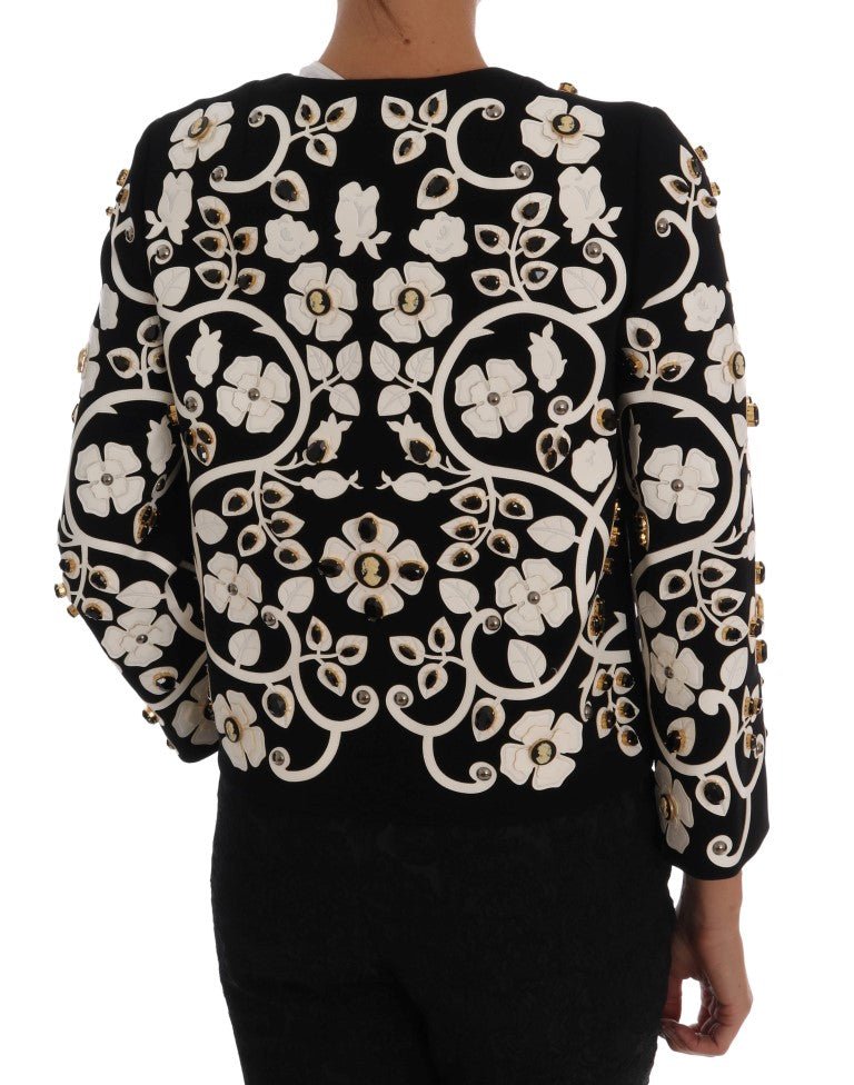 Black Baroque Floral Crystal Jacket - coffeewithmee2Dolce & GabbanaP2065S