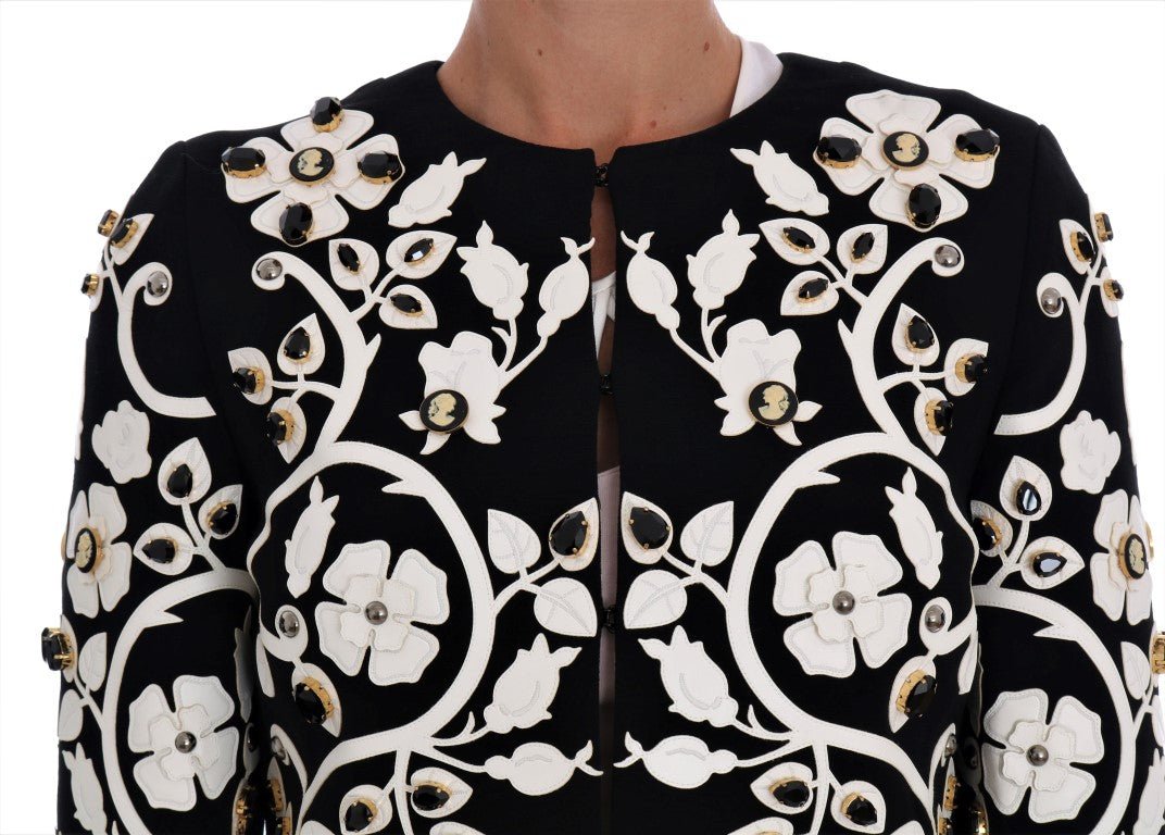 Black Baroque Floral Crystal Jacket - coffeewithmee2Dolce & GabbanaP2065S