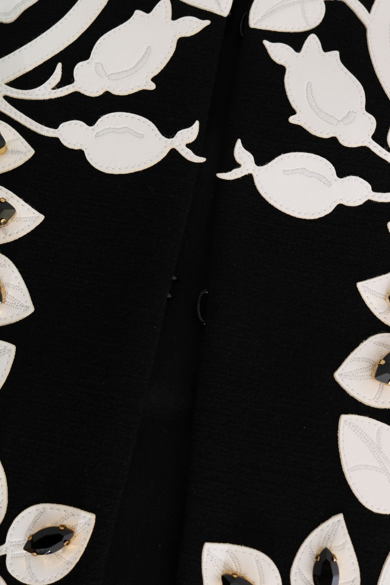 Black Baroque Floral Crystal Jacket - coffeewithmee2Dolce & GabbanaP2065S
