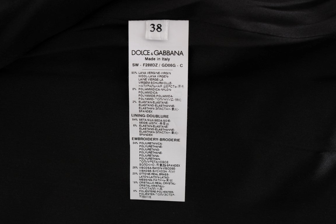Black Baroque Floral Crystal Jacket - coffeewithmee2Dolce & GabbanaP2065S