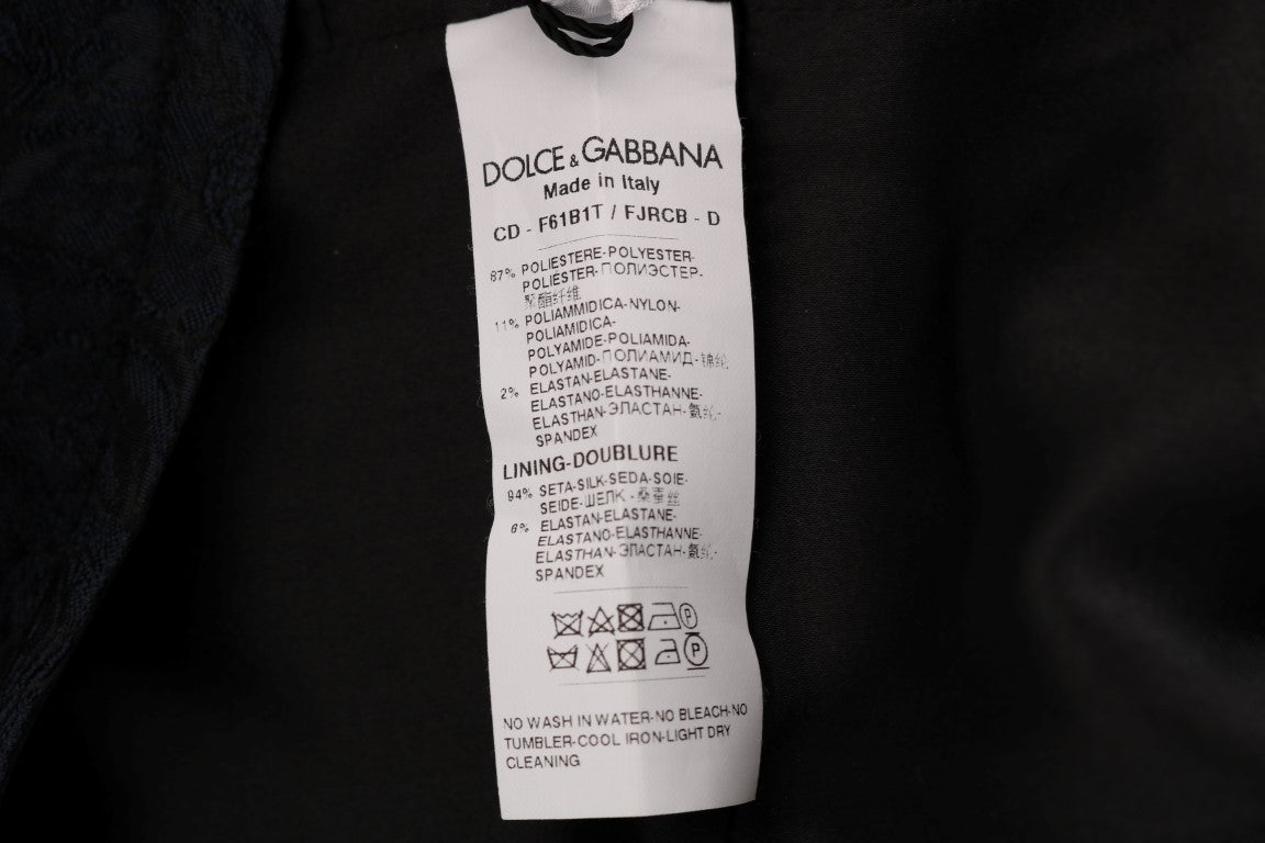 Black Blue Flare Mini Dress - coffeewithmee2Dolce & GabbanaP1306S