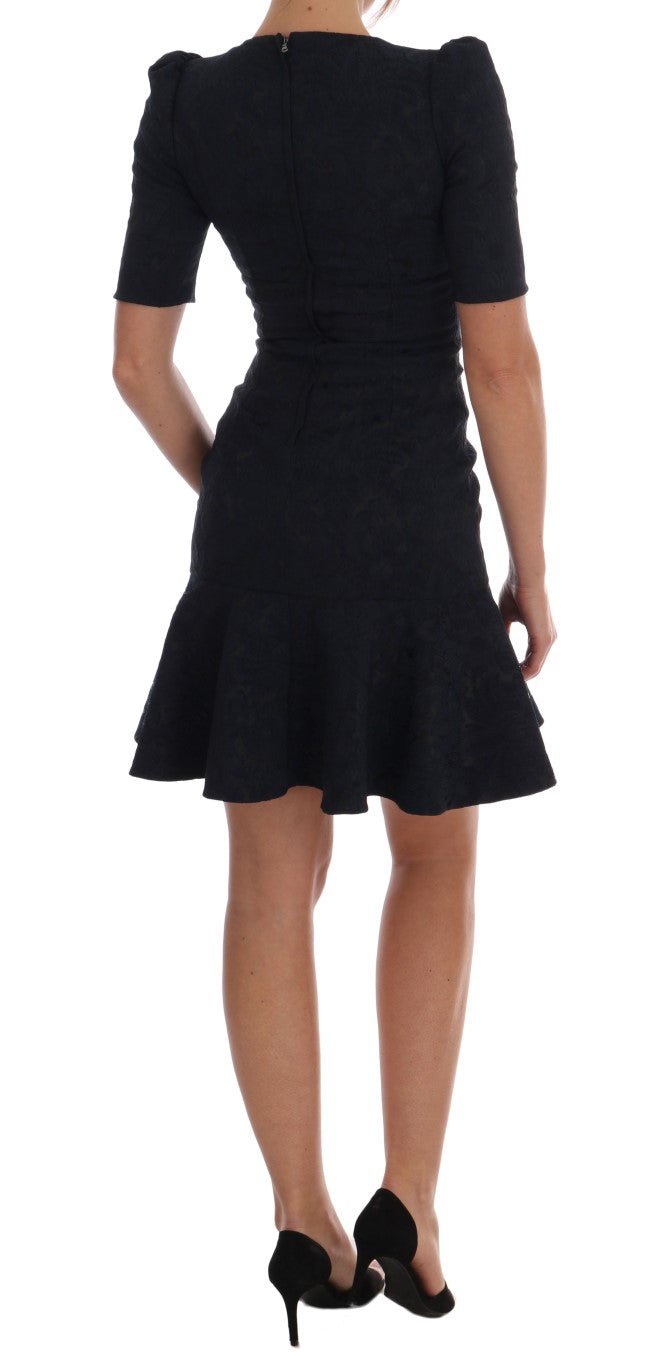 Black Blue Flare Mini Dress - coffeewithmee2Dolce & GabbanaP1306S