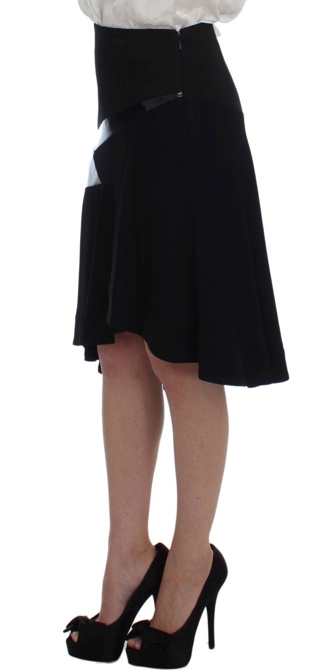 Black Blue Two Piece Suit Skirt & Blazer - coffeewithmee2ExteP1697S
