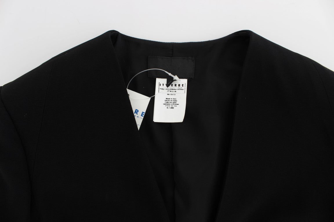 Black Blue Two Piece Suit Skirt & Blazer - coffeewithmee2ExteP1697S