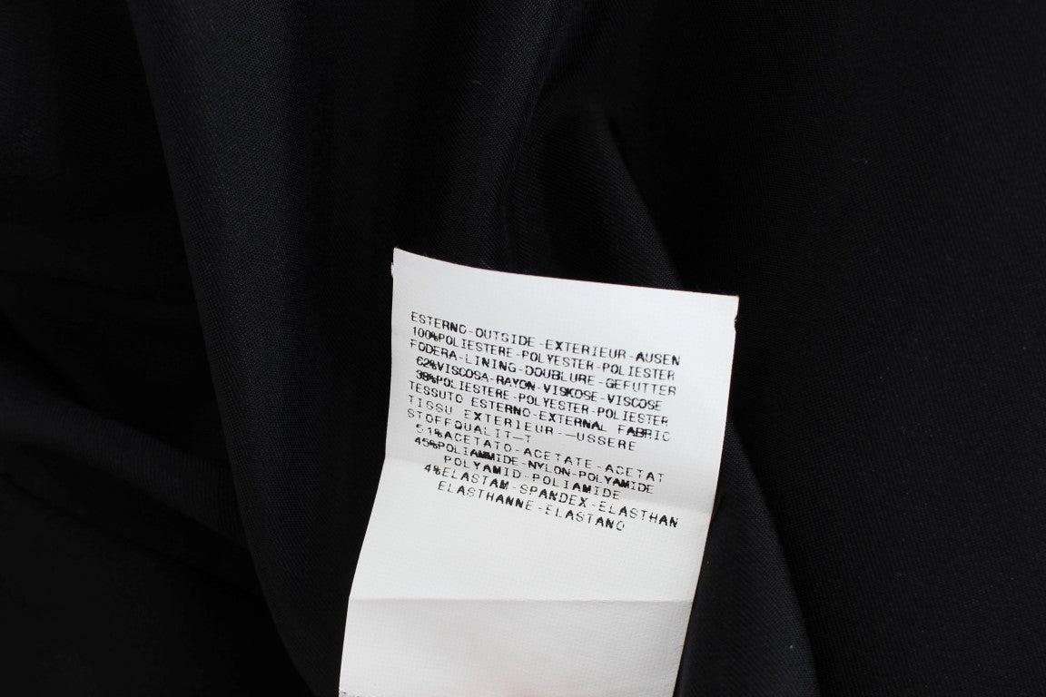 Black Blue Two Piece Suit Skirt & Blazer - coffeewithmee2ExteP1683S