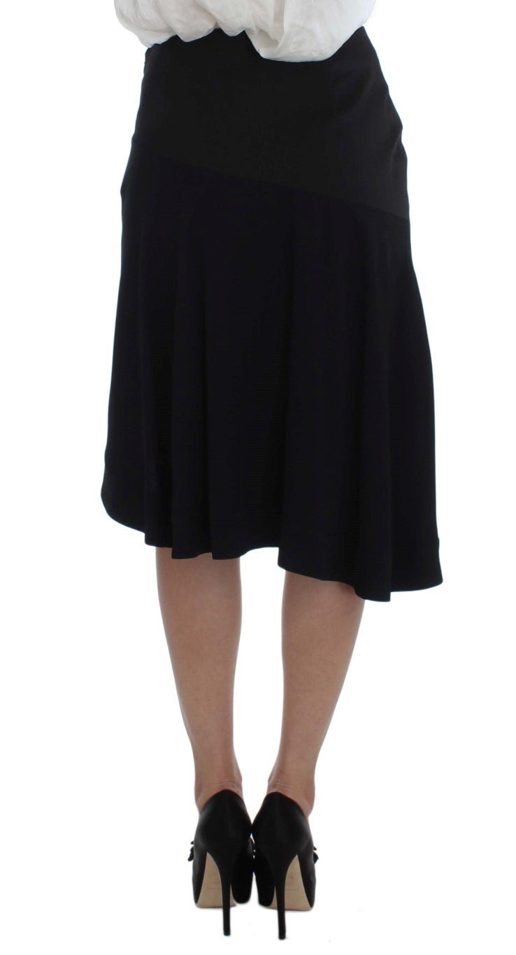 Black Blue Two Piece Suit Skirt & Blazer - coffeewithmee2ExteP1697S
