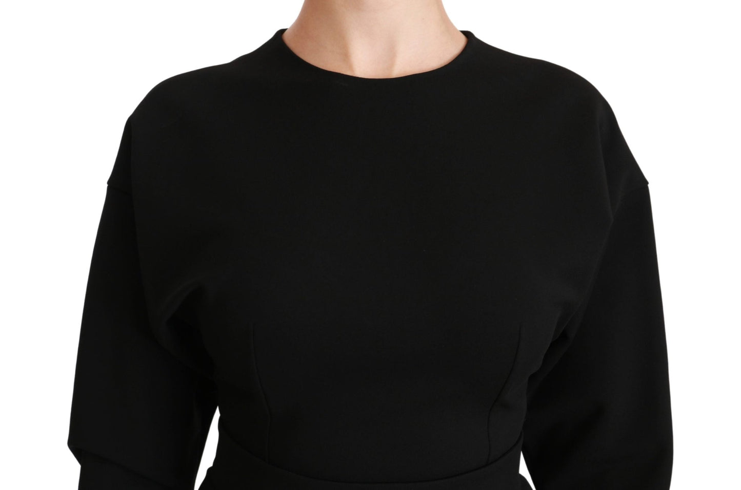 Black Bodycon Sheath Midi Stretch Dress - coffeewithmee2Dolce & GabbanaP3006S