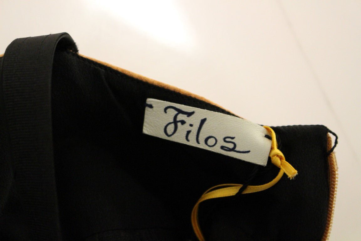 Black Bronze Silk Sleeveless Above Sheath Dress - coffeewithmee2FILOSP1043S