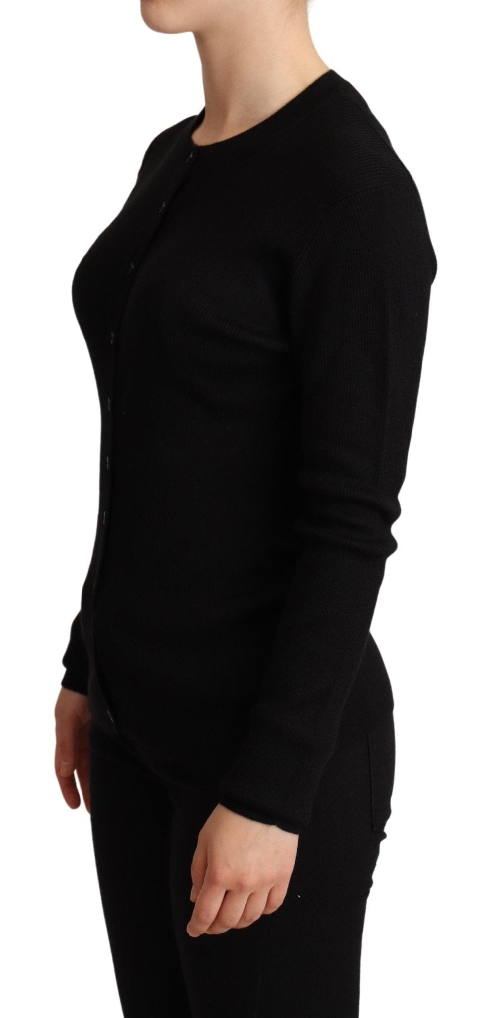 Black Cashmere Button Down Cardigan Sweater - coffeewithmee2Dolce & GabbanaP5249S