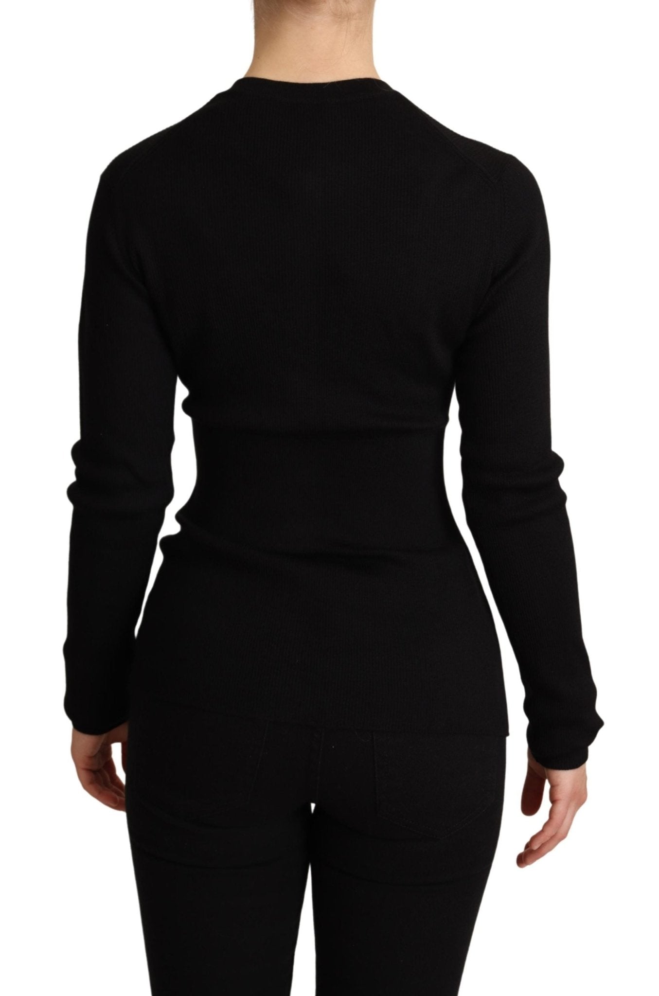 Black Cashmere Button Down Cardigan Sweater - coffeewithmee2Dolce & GabbanaP5249S
