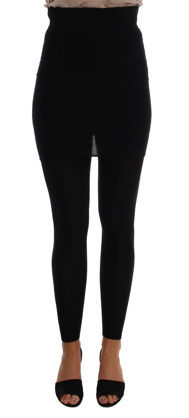 Black Cashmere Silk Stretch Tights Stockings - coffeewithmee2Dolce & GabbanaP5700S