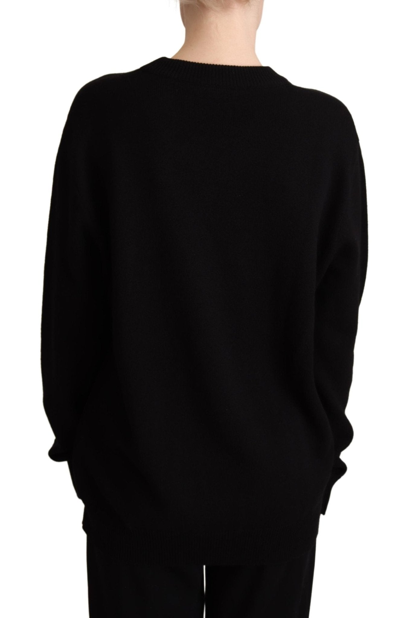 Black #DGFAMILY Cashmere Pullover Sweater - coffeewithmee2Dolce & GabbanaP5216S