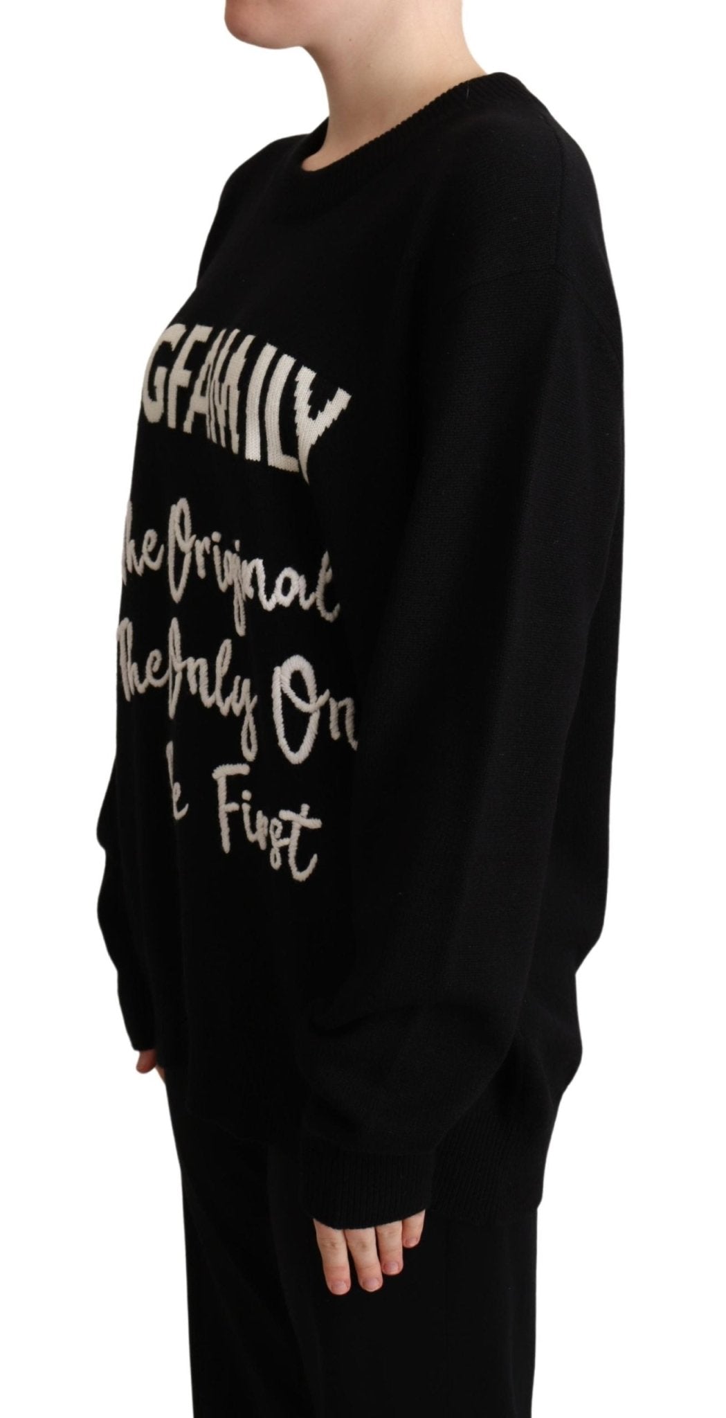 Black #DGFAMILY Cashmere Pullover Sweater - coffeewithmee2Dolce & GabbanaP5216S