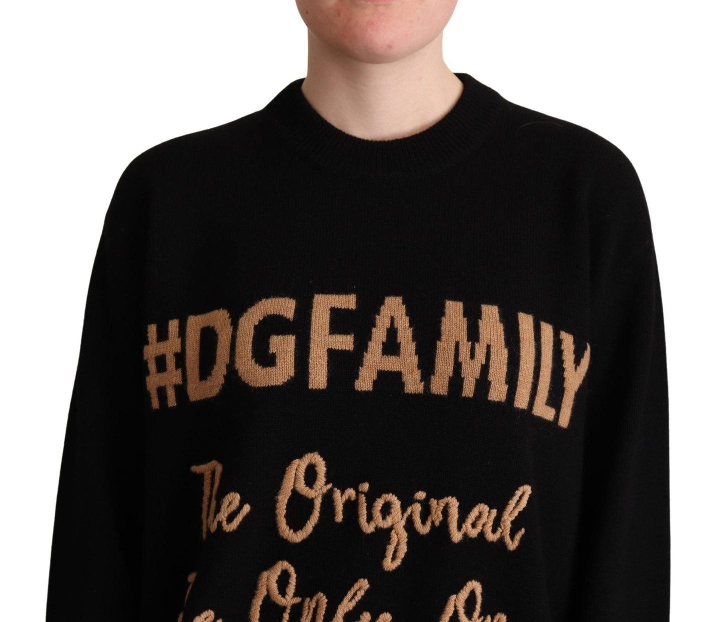 Black #DGFAMILY Cashmere Pullover Sweater - coffeewithmee2Dolce & GabbanaP5224S